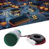 Round Digital Display AC Voltage Current 2 In 1 Integrated Signal Indication Light (Green)