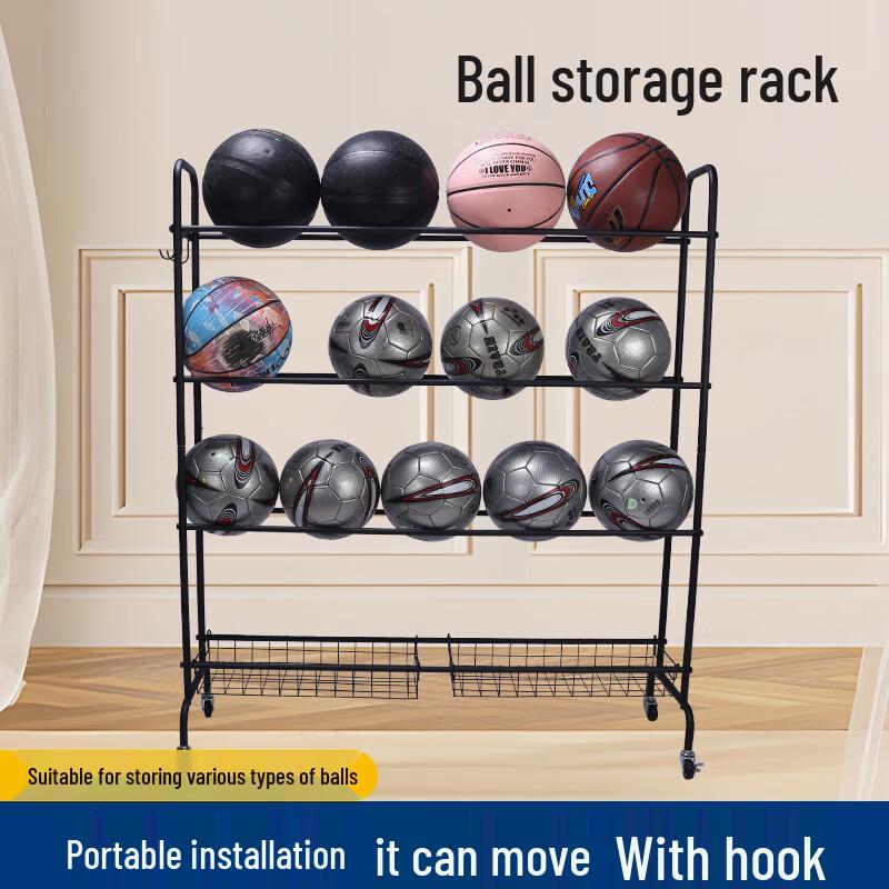 Movable Basketball Storage Rack