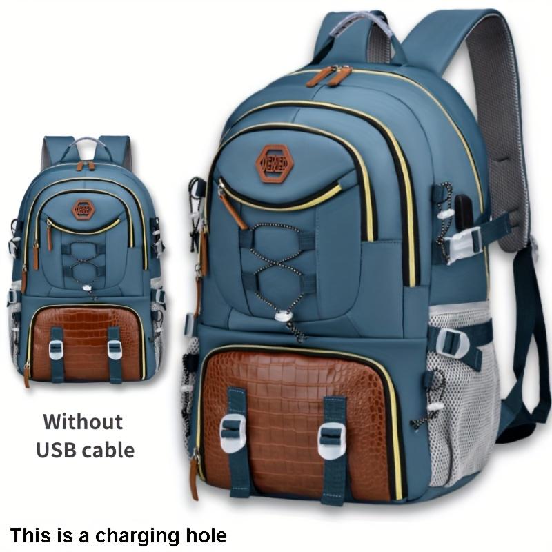 New High-value Leisure Backpack, Large Capacity Travel Mountaineering Bag, Zipper Closure, Oxford Cloth Backpacks