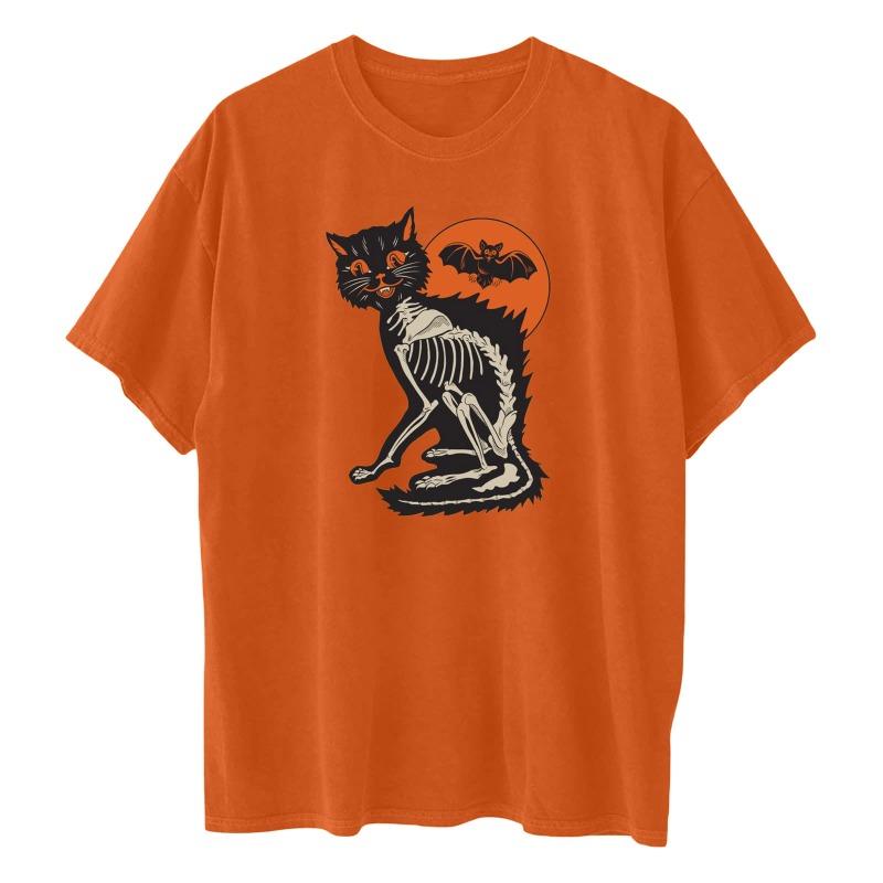 Halloween Men's and Women's Same Casual Fashion Simple T-shirt