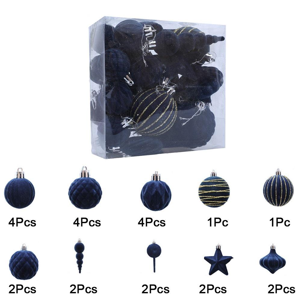 

24 шт. Разноцветный пятиугольник Рождественский шар Многоразовые рождественские сферы Подвеска Рождественская вечеринка