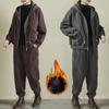 Women Sets Zipper Hoodies Harem Pants Suit Autumn Winter Fleece Thicken Warm Casual Tracksuit