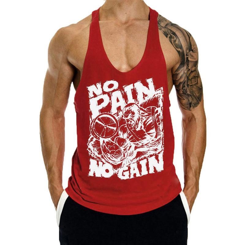 Men's Loose Breathable Sleeveless Training T-Shirt with Custom Logo for Summer Fitness.