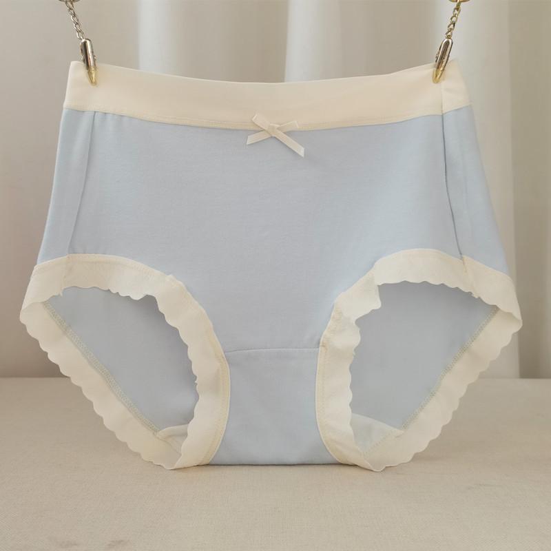 Plus Size Pure Cotton Women's Mid-High Waist Antibacterial Underwear for Autumn/Winter