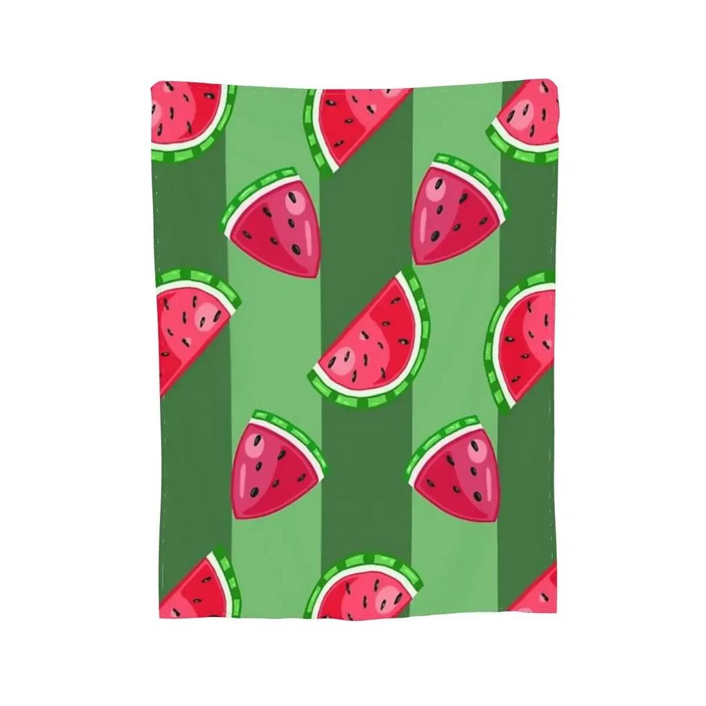 Cute Watermelon Slices Blanket Soft Warm Flannel Throw Blanket Bedspread for Bed Living room Picnic Travel Home Sofa