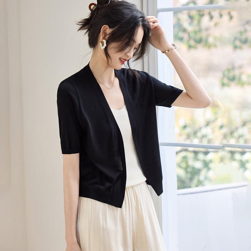 Srcr Women's Silk-blend Short Sleeve Knit Cardigan