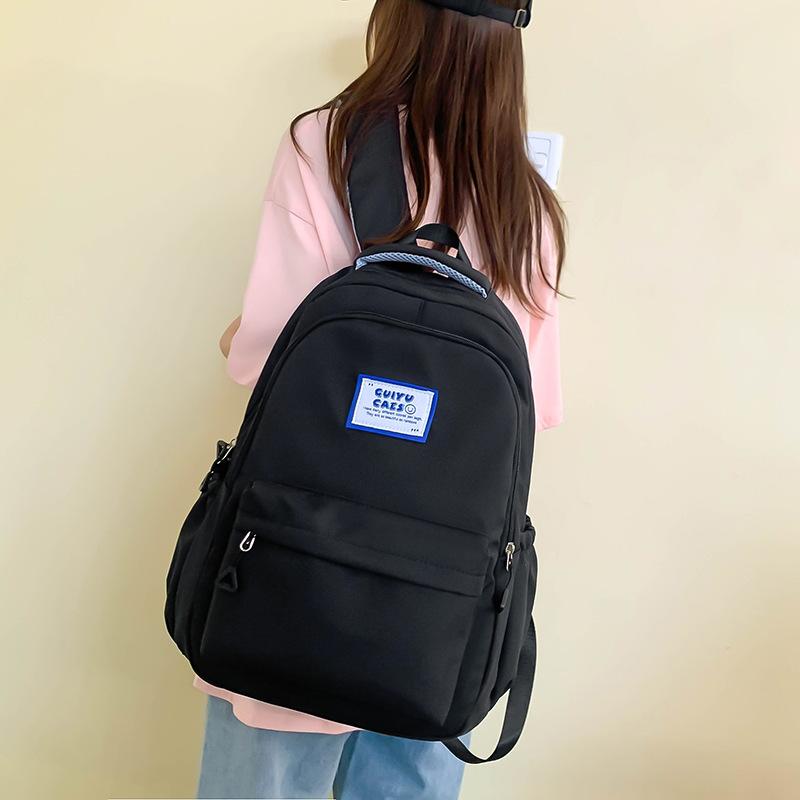 

Новый рюкзак женский повседневный универсальный для учениц средней и старшей школы, школьный рюкзак для компьютера чёрный