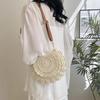 Summer Trendy Weaving Exquisite Handbag Fashionable and Simple Knitted Saddle Bag for Women Beach Vacation