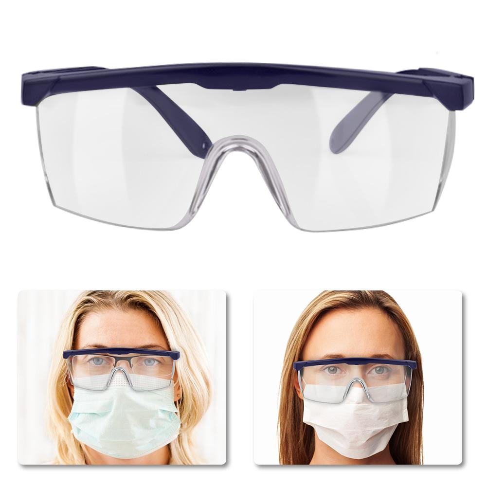 Anti Fog Windproof Anti Dust Full Sealing Goggles Transparent Lens Wearable Nearsighted Glasses(dark blue )