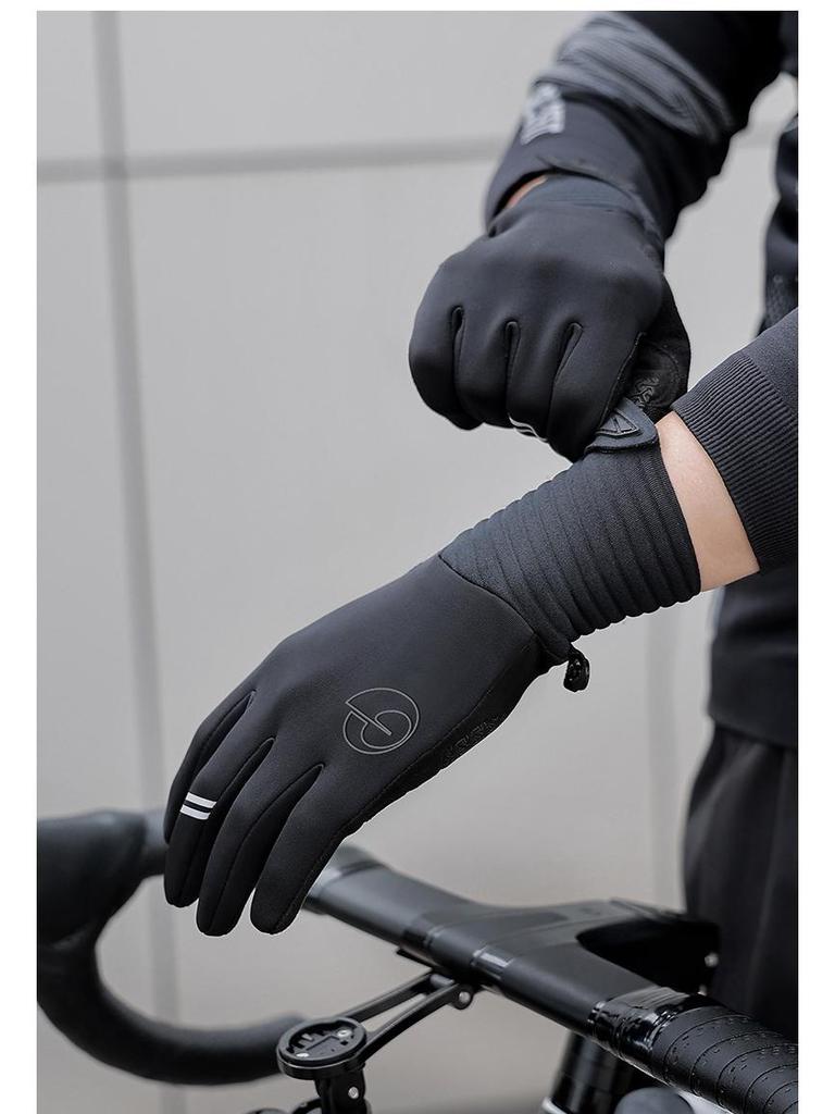 Unisex Fleece Cycling Gloves for Autumn & Winter – Warm, Non-Slip, Outdoor Sports Glove for Road Biking (DB75)