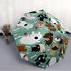 1pc Dogs Hearts Fashionable Automatic Opening/Closing Folding Umbrella with 8 Bones, Windproof Portable, Daily Use146