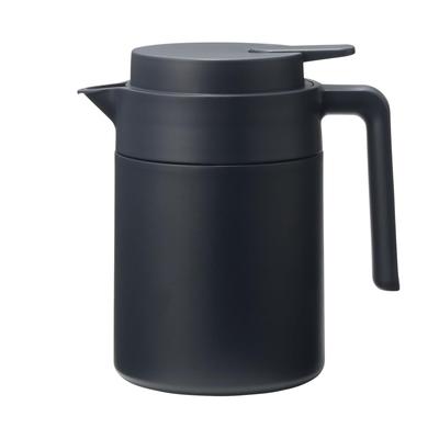 MUJI Isoliert Tischplatte 84334559 Weithals, Leicht zu reinigen Kanne, Schwarz, 0.8L,
