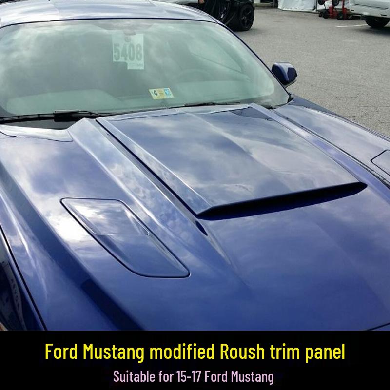 Carbon Fiber Hood Panel for 15-17 Ford Mustang Roush Modification