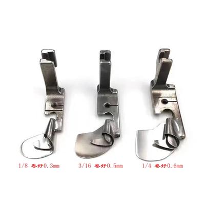 Industrial Sewing Machine Multi-Function Curved Hemming Foot Hem Pull Tube Presser Foot Silk Chiffon Skirt Crimping Presser Foot
