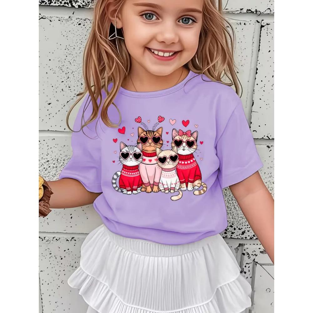 Funny Dog Pattern Children's T-Shirt Girl Cute Animal 3D Printed Fashion Top Short Sleeve Tee Summer Children Clothes Girl Tops