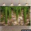 2D Vintage Brick Wall with Green Vines Backdrop Natural Scenery Photo Booth