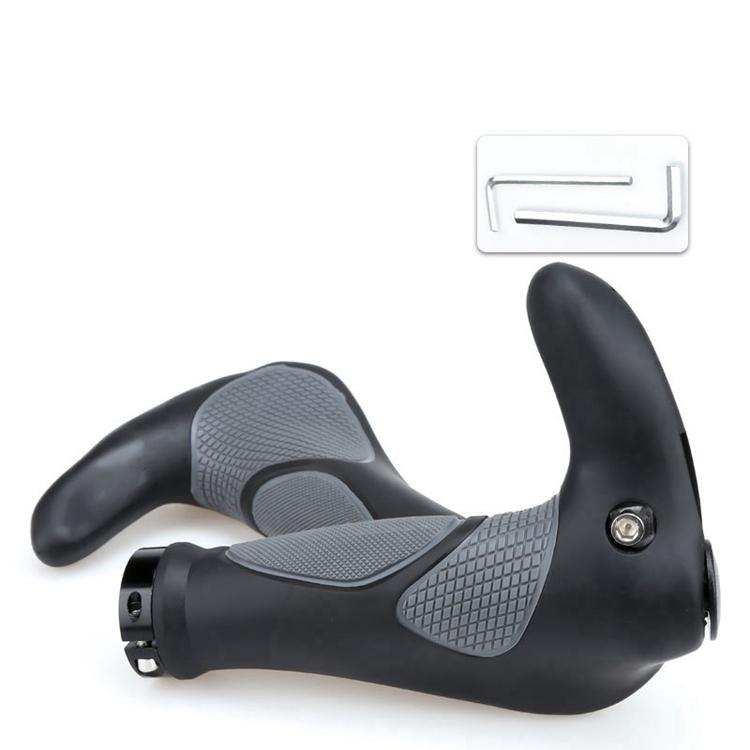 Ergonomic Bicycle Grips Handlebar TPR Non-Slip MTB Grips Mountain Bike Cycling Hand Rest Shock Absorption Bar End