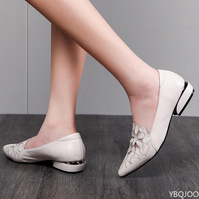 Fashion Fashionable Pointed Toe Flats Women Solid Color Shoes Casual Lightweight Breathable Women Comfortable Low heeled shoes