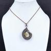Ammolite 999 Copper Wire Wrapped Pendant, Handmade Gemstone Jewelry Pendant For Memorial Day