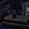 Matte Black Ghost Statue 3D Printed Cute Figurine, Minimalist Home Decor, & White Unique Artistic Design Dual Colors, Stable Base for