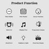 Portable Smart LCD Projection Electronic Alarm Clock with English Timed Announcement Multifunctional Thermometer Suitable for Home Office Desktop Use