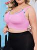 Women's Plus Size Bras with No Wire Shaping and Lifting to Prevent Spillage and Sagging - Detachable Pads PINK 1XL-4XL