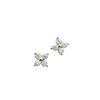 Beixi S925 Sterling Silver Four-Leaf Clover Stud Earrings - Fashionable, Simple Design for Best Friends
