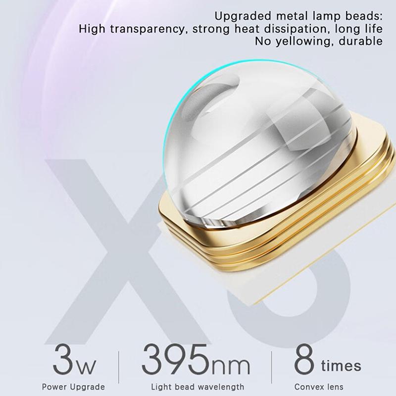 Mini  And Portable Salon Quick Dry Usb Rechargeable Digital Display Screenled Nail Lamp