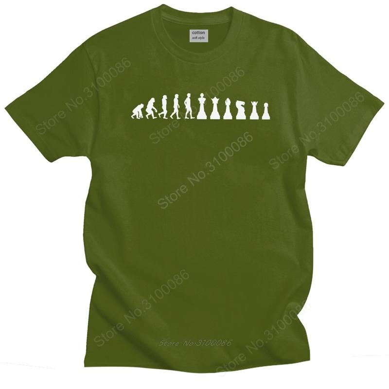 Chess Evolution Grandmaster Tournament T Shirt Men Pre-shrunk Cotton Handsome T-shirt Short Sleeved Tee Tops Clothing Merch