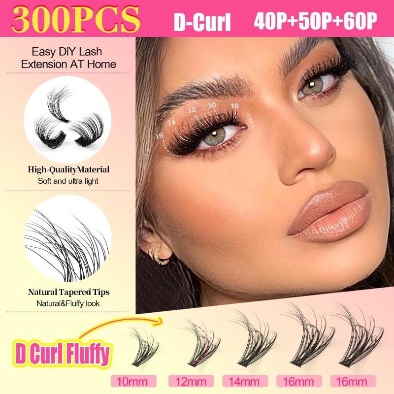 Cluster Lashes Individual Eyelash Extensions Mixed Length Full Volume Lightweight for Glam Look Occasions