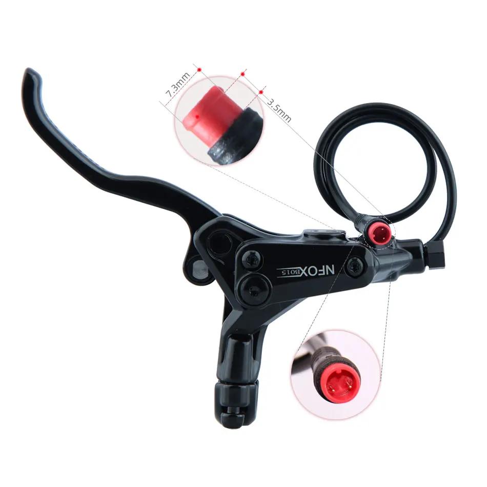 NFOX B015 4-piston Disc Hydraulic Brake E-bike Folding Mountain Bike Bicycle Power Off Black Red 160 180 203 Roto Split Tube New