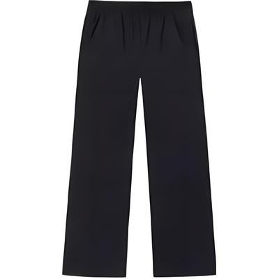 Training Series Simple Casual Solid Color Straight Loose Knit Sports Pants Women Bottoms Black 162527305-2