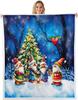 Santa Claus Blanket for Boys Girls Kids Super Soft Warm Pink Bowknot Sherpa Fleece Blanket White Snowflake Throw Blankets Grid