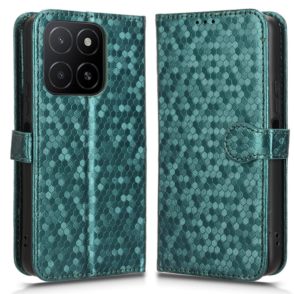 For Honor X5b Plus/X5b Wallet Case Dot Pattern Imprint PU Leather Phone Cover