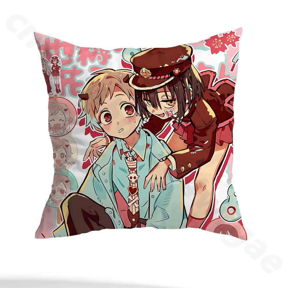 T-Toilet-bound Hanako-kun Pillow Case Pillow Case Living Room Sofa Cushion Cover Suitable For Home Bedroom Room Decoration