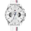 Tommy Hilfiger Tucker Weiße Zifferblatt Weiße Silikonarmband Herren Quarz Uhr 1710676