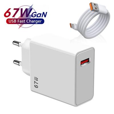 Xiaomi 14 13 12 11 10 Ultra Redmi Note 12T 13 Pro Turbo için GaN USB Hızlı Şarj Cihazı Quick Charge 3.0 6A USB Type C Şarj Kablosu