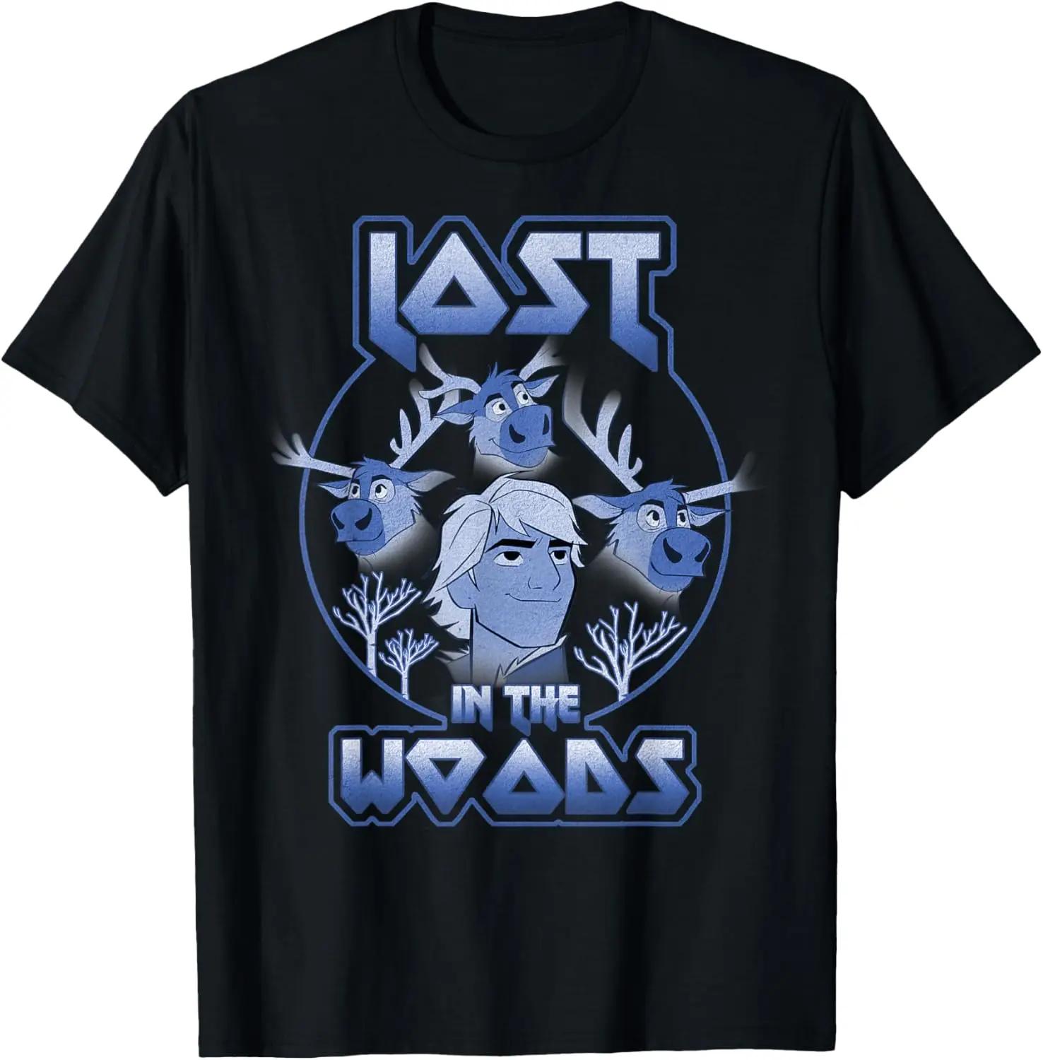 Hot Fashion Disney Frozen 2 Kristoff & Sven Lost in The Woods T-Shirt S-4XL Four Seasons Gift XXXXL