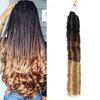 MISS WIG Synthetische Lange Lockige Box Braids Haarverlängerungen Natürlich Aussehende Lose Häkelperücke Für Frauen Cosplay Party Wear