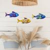 3 Pezzi Decorazione da Parete in Legno a Forma di Pesce per Casa al Mare Lago Decorazione da Appendere a Parete Scultura da Parete a Tema Oceanico Costiero per Bagno Nautico Decorazione Camera da Letto