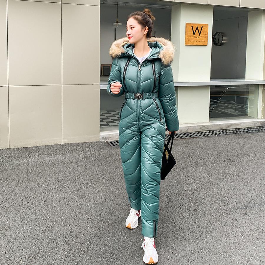 

Российский трансграничный зимний уличный лыжный костюм Женский флисовый комплект Корейский стиль Повседневное зимнее пальто XXL