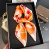 Neues Druckdesign Schal Quadratisches Tuch Für Damen Weiche Satin-Tücher Halstuch Damen Haarband Band Stirnband Bandana