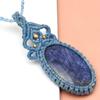 Macrame Macrame Sodalite Necklace Necklace Peruvian Thread and Stone Woven