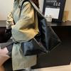 Korean minimalist lazy style tote bag for women, 2026 summer vintage soft leather versatile one-shoulder underarm bag