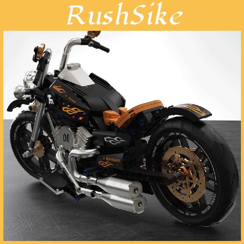 Tuomu Hanlei Retro Motorcycle Assembly Building Block For Creative Building Enthusiasts