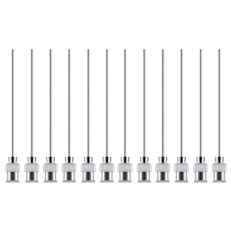 

Pack of 12 50mm Dispensing Needle Constructed from Stainless Steel Ensuring Precise Performances for Laboratory Work