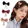 Elegant Bow Y2K-Style Balletcore Tassels Hair Clip Flat Clips Balletcore Hairpin Bow Heart Hair Clip for Bunches