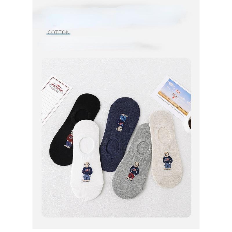 10 Pairs Socks Unisex Boat Socks Summer Thin Cotton Socks Shallow Socks Sweat Absorbent Breathable Invisible Socks Silicone Non Drop Heel