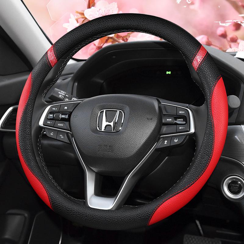 Universal Non-slip PU Leather Steering Wheel Cover - Four Seasons Comfort