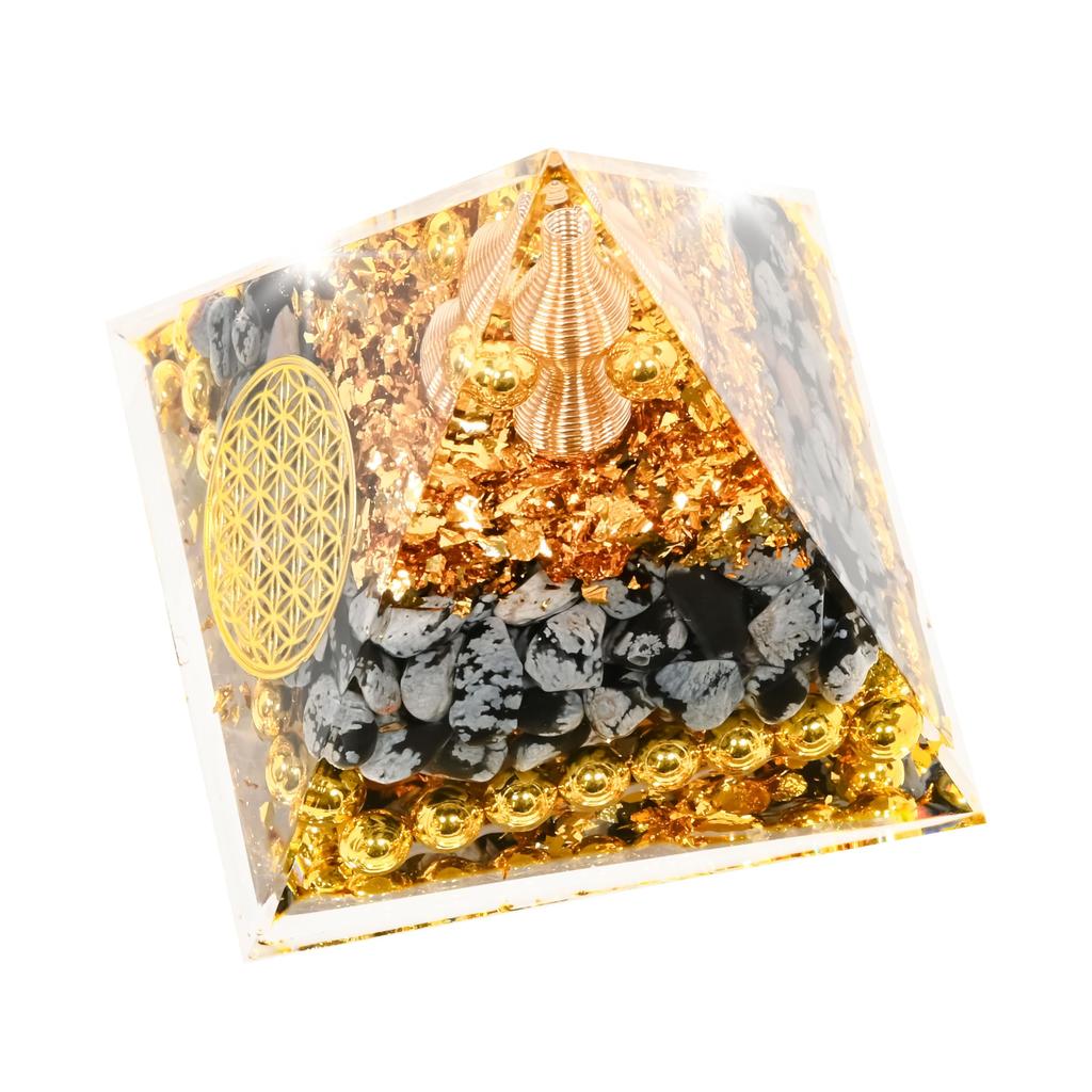 Orgonite Crystal Orgone Pyramid Tower Energy Nature Reiki Healing Chakra 6cm X 6cm (30)